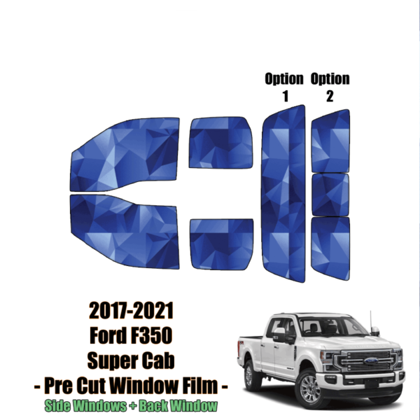 2017-2021 Ford F350 Super Cab – Full Truck Precut Window Tint Kit Automotive Window Film