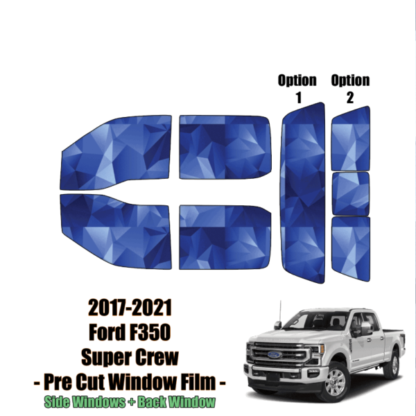2017-2021 Ford F350 Super Crew – Full Truck Precut Window Tint Kit Automotive Window Film