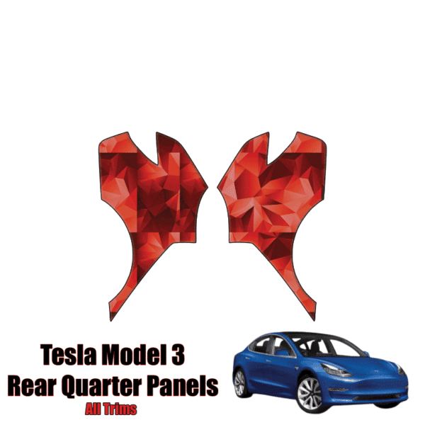 2018-2023 Tesla Model 3 Precut Paint Protection Kit – Quarter Panels