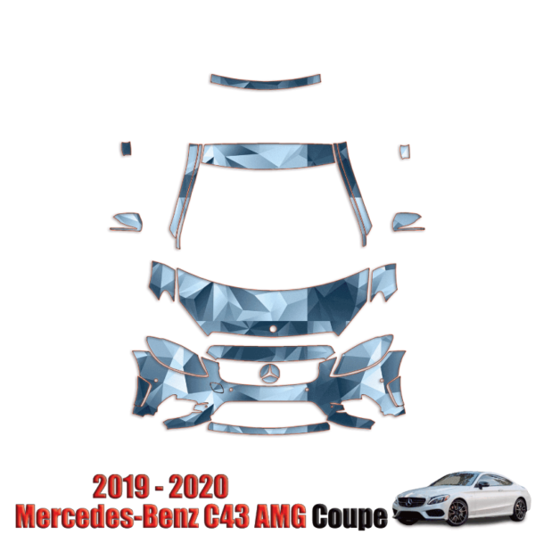 2019-2023 Mercedes Benz C-Class Precut Paint Protection Kit – Partial Front