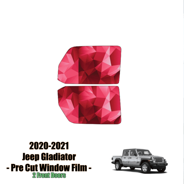 2020-2024 Jeep Gladiator -2 Front Precut Window Tint Kit Automotive Window Film