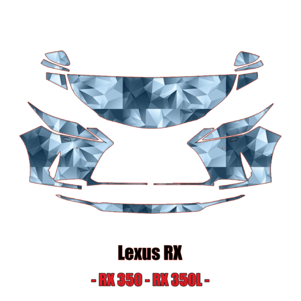 2020 – 2022 Lexus RX350, RX350L Pre-Cut Paint Protection Kit – Partial Front