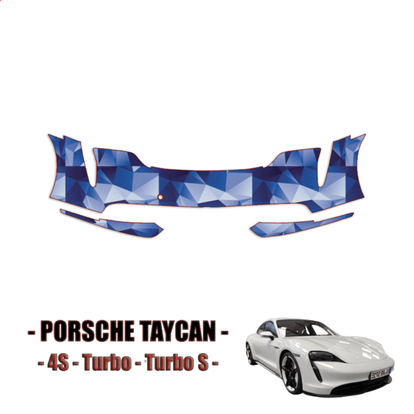 2020-2024 Porsche Taycan Precut Paint Protection Kit  – Front Bumper