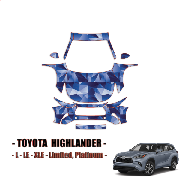 2020-2023 Toyota Highlander Precut Paint Protection Kit PPF – Full Front+
