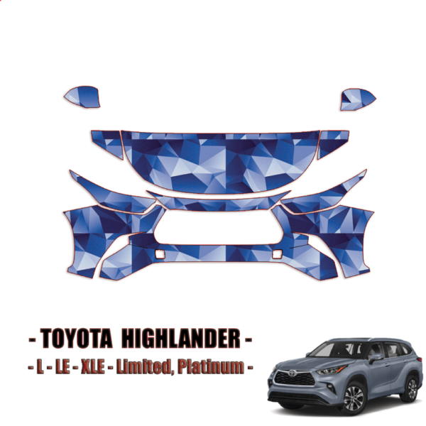 2020-2023 Toyota Highlander Precut Paint Protection Kit – Partial Front