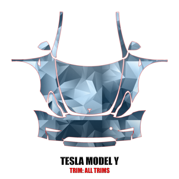 2023 Tesla Model Y Paint Protection Kit Full Front+ – 2023 Design | No Sensors