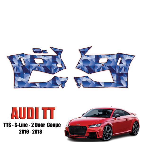 2016-2018 Audi TT – TTS, S-Line, 2 Door Coupe Precut Paint Protection Kit – Front Bumper