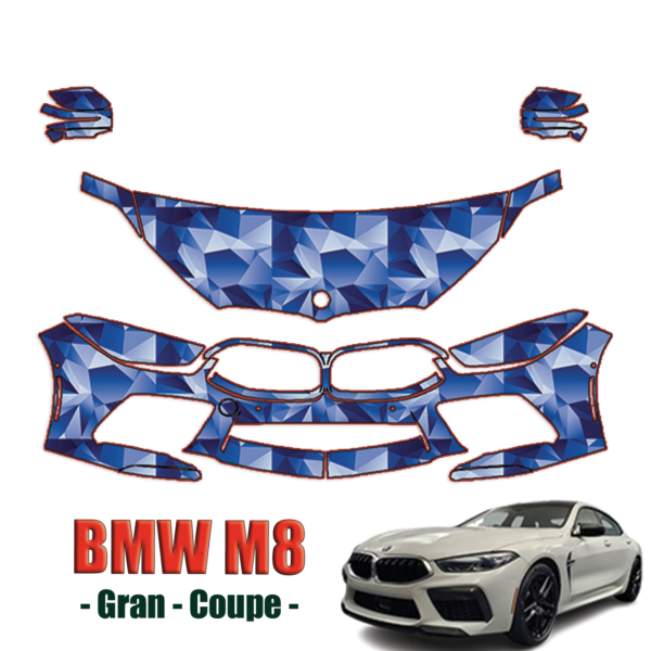 2020-2024 BMW M8 Gran Coupe Precut Paint Protection Kit (PPF) – Partial Front