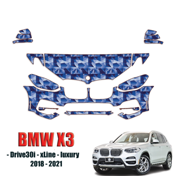 2018-2019 BMW X3 30i xLine Precut Paint Protection Kit – Partial Front