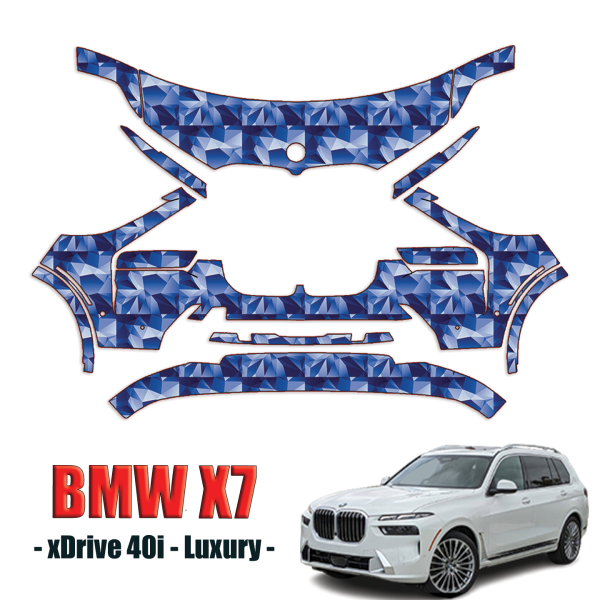 2023-2024 BMW X7 – xDrive 40i, Luxury Precut Paint Protection PPF Kit – Partial Front