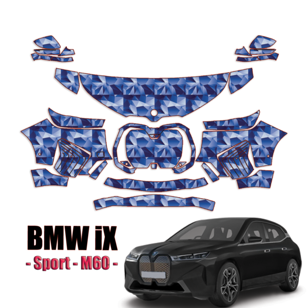2022-2024 BMW iX – Sport, M60 Pre Cut Paint Protection Kit – Partial Front