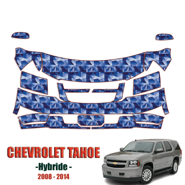 2008-2014 Chevrolet Tahoe Hybrid Precut Paint Protection Kit (PPF) Partial Front