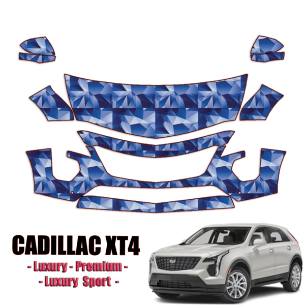 2019-2023 Cadillac XT4 – Luxury, Premium, Luxury Sport Pre-Cut Paint Protection Kit (PPF) – Partial Front