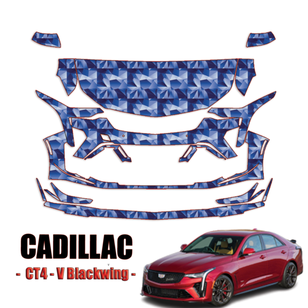 2022-2024 Cadillac CT4 – V Blackwing Pre Cut Paint Protection Kit – Partial Front