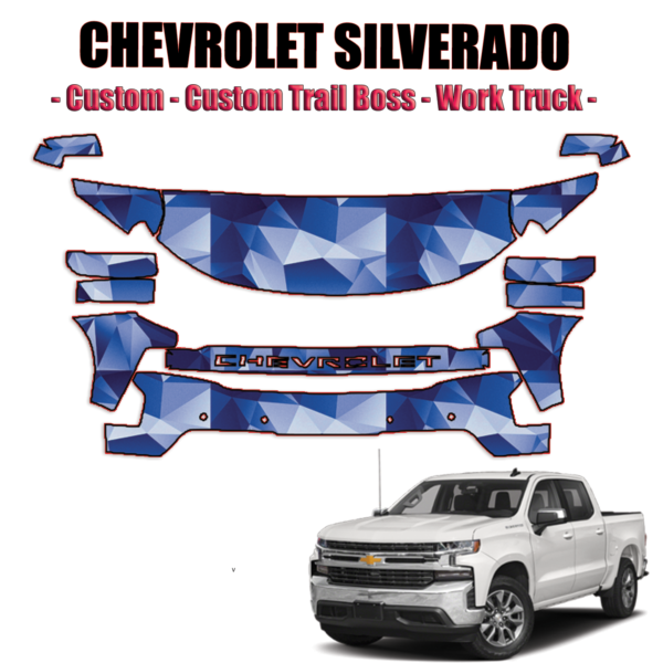 2019-2021 Chevrolet Silverado 1500 Precut Paint Protection Kit – Partial Front