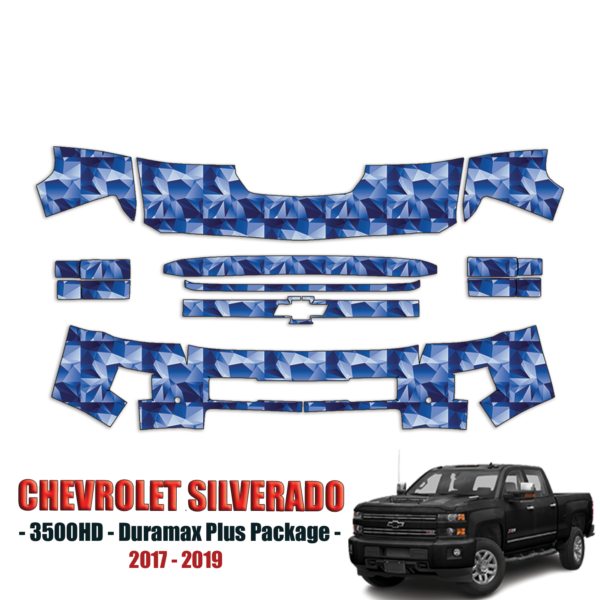 2017-2019 Chevrolet Silverado 3500HD Precut Paint Protection Kit – Partial Front