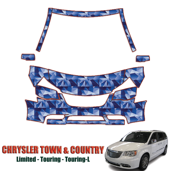 2011-2024 Chrysler Town & County Precut Paint Protection PPF Kit – Partial Front