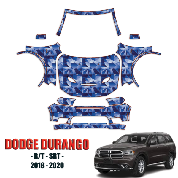 2018-2020 Dodge Durango – R/T, SRT Pre Cut Paint Protection Kit – Full Front + A Pillars + Rooftop