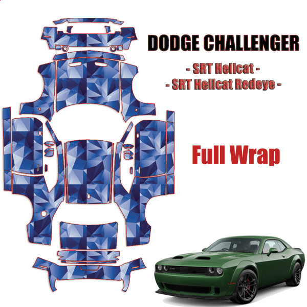 2019-2024 Dodge Challenger Precut Paint Protection PPF Kit – Full Wrap Vehicle