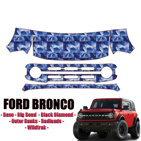 2021-2024 Ford Bronco Precut Paint Protection Kit – Partial Front