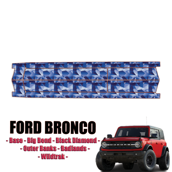 2021-2024 Ford Bronco – Base, Big Bend, Black Dimond, Outer Banks Precut Paint Protection Kit – Rocker Panels