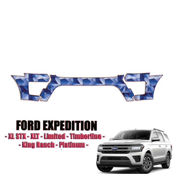 2022-2024 Ford Expedition – XL STX, XLT, Limited, Timberline, King Ranch, Platinum Precut Paint Protection Kit – Front Bumper