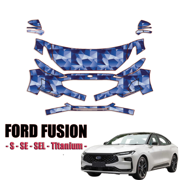 2019-2021 Ford Fusion S, SE, SEL, Titanium Precut Paint Protection Kit (PPF) Partial Front