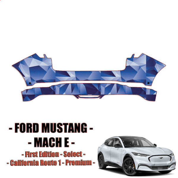 2021-2024 Ford Mustang Mach E Precut Paint Protection Kit-Rear Bumper