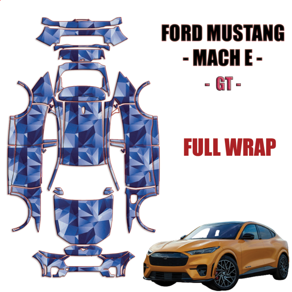 2021-2023 Ford Mustang Mach E GT Precut Paint Protection Kit – Full Vehicle Wrap