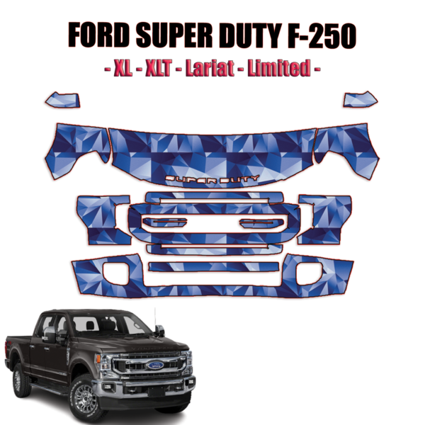 2020-2022 Ford F-250 Super Duty Precut Paint Protection Kit – Partial Front