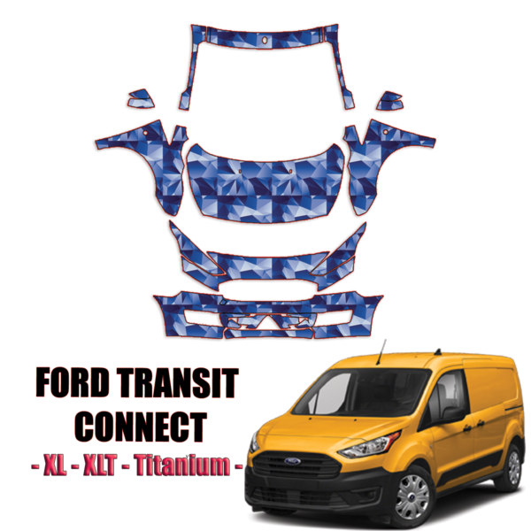 2019-2024 Ford Transit Connect – XL, XLT, Titanium Pre Cut Paint Protection Kit – Full Front