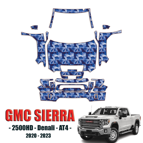 2020-2023 GMC Sierra 2500HD – Denali, AT4 Precut Paint Protection Kit – Full Front
