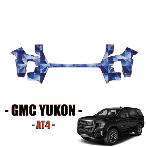 2021 – 2024 GMC Yukon AT4 Precut Paint Protection PPF Kit – Front Bumper