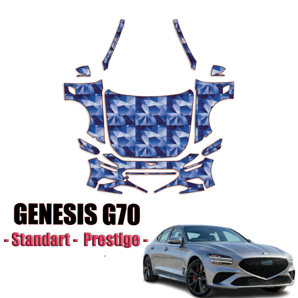 2022-2024 Genesis G70 – Standard, Prestige Pre-Cut Paint Protection Kit-Full Front + A Pillars + Rooftop