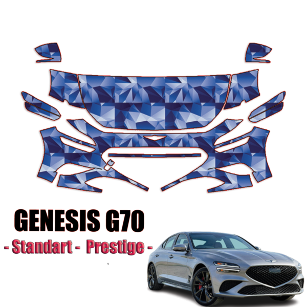 2022-2024 Genesis G70 – Standard, Prestige Precut Paint Protection Kit – Partial Front