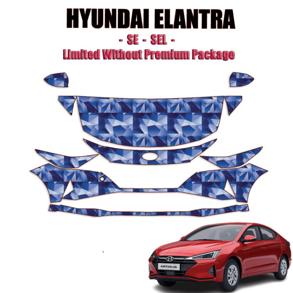 2021-2024 Hyundai Elantra  Precut Paint Protection PPF Kit – Partial Front