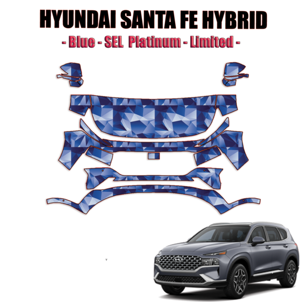 2021-2024 Hyundai Santa Fe Hybrid Precut Paint Protection PPF Kit – Partial Front