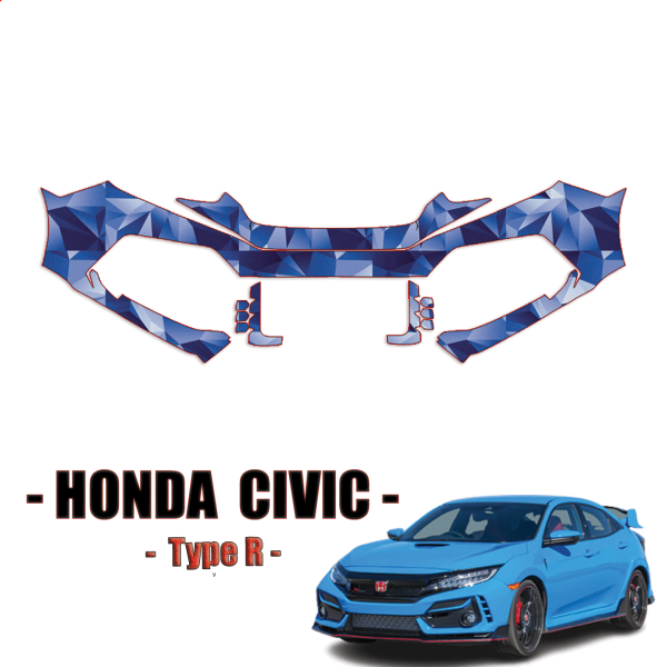 2017-2021 Honda Civic Type R Precut Paint Protection PPF Kit – Front Bumper