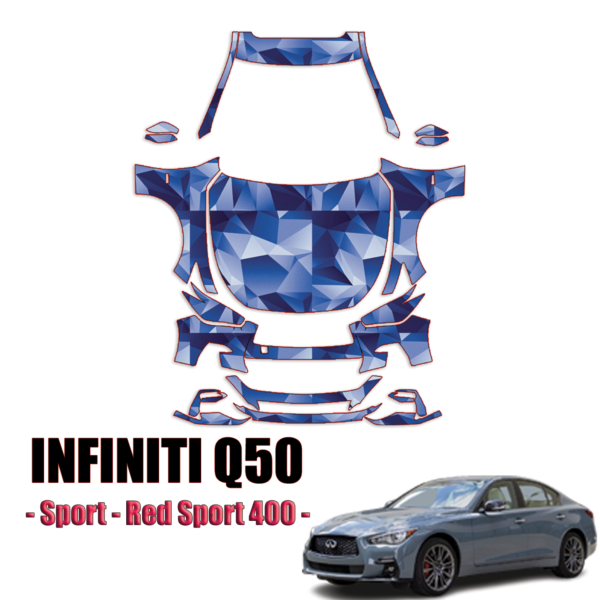 2018-2024 Infiniti Q50 Precut Paint Protection PPF Kit – Full Front + A Pillars + Rooftop