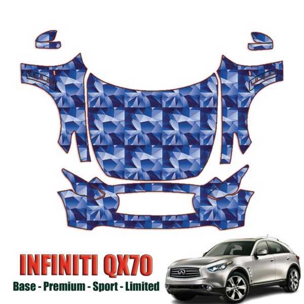2014-2023 Infiniti QX70 Precut Paint Protection Kit – Full Front + A Pillars + Rooftop