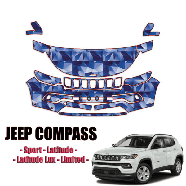 2022-2024 Jeep Compass Precut Paint Protection PPF Kit – Partial Front