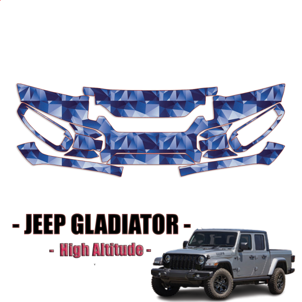 2021-2023 Jeep Gladiator – High Altitude Precut Paint Protection Kit – Front Bumper