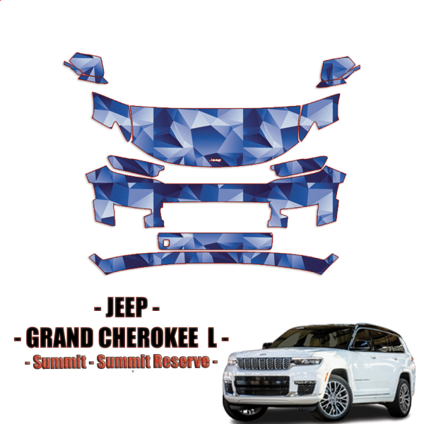 2021-2024 Jeep Grand Cherokee L – Summit Precut Paint Protection Kit – Partial Front