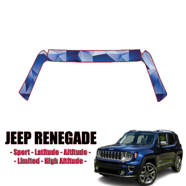2019-2024 Jeep Renegade Precut Paint Protection PPF Kit – A Pillars + Rooftop
