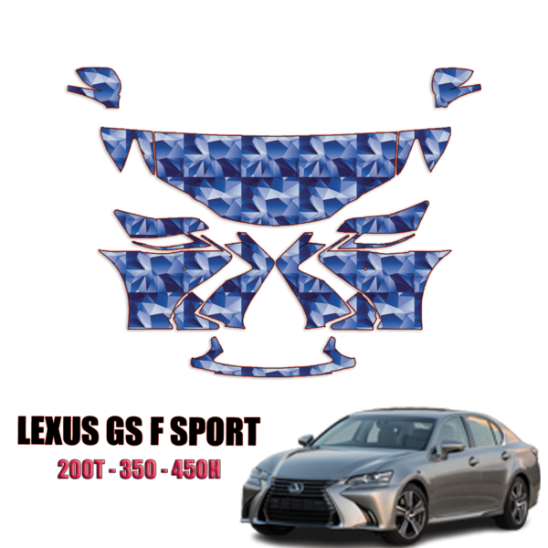 2016-2023 Lexus GS F Sport 200t, 350, 450h Pre-Cut Paint Protection Kit – Partial Front