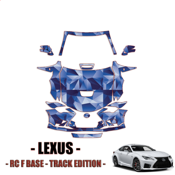2020-2023 Lexus RC F Base, Track Edition Pre Cut Paint Protection Kit – Full Front + A Pillars + Rooftop