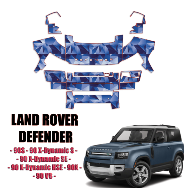 2021-2022 Land Rover Defender 90  Precut Paint Protection Kit – Partial Front