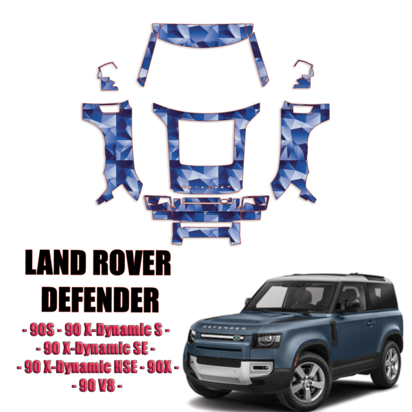 2021-2022 Land Rover Defender 90 – Pre Cut Paint Protection Kit-Full Front+A Pillars+Rooftop