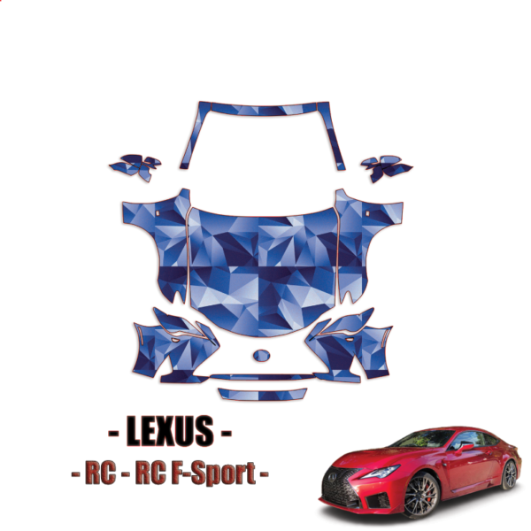 2019-2023 Lexus RC, RC F-Sport Precut Paint Protection Kit – Full Front + A Pillars + Rooftop
