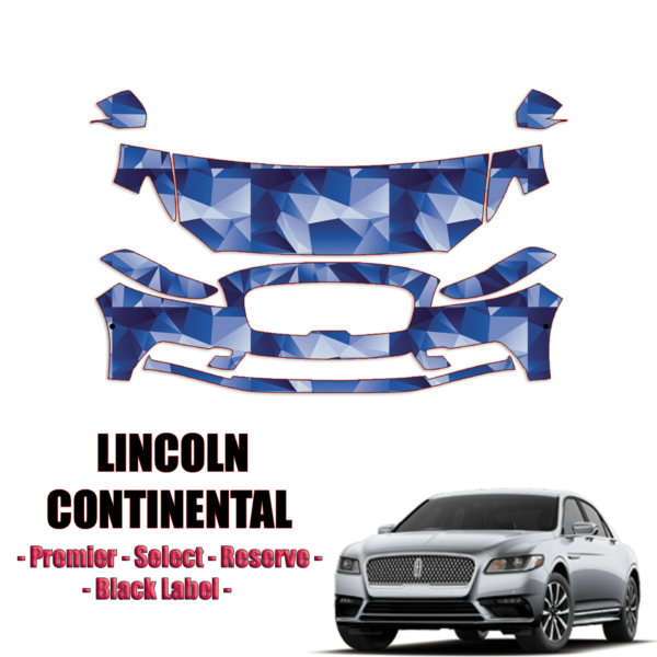 2017-2023 Lincoln Continental – Premier, Select, Reserve, Black Label Pre-Cut Paint Protection Kit – Partial Front